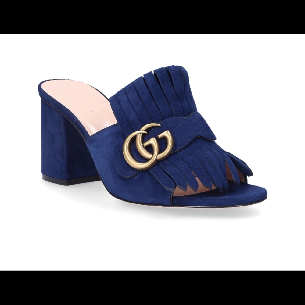 Authentic Gucci Marmont suede mules